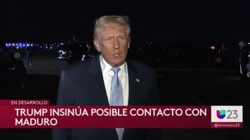 Trump insinúa posible contacto con Maduro