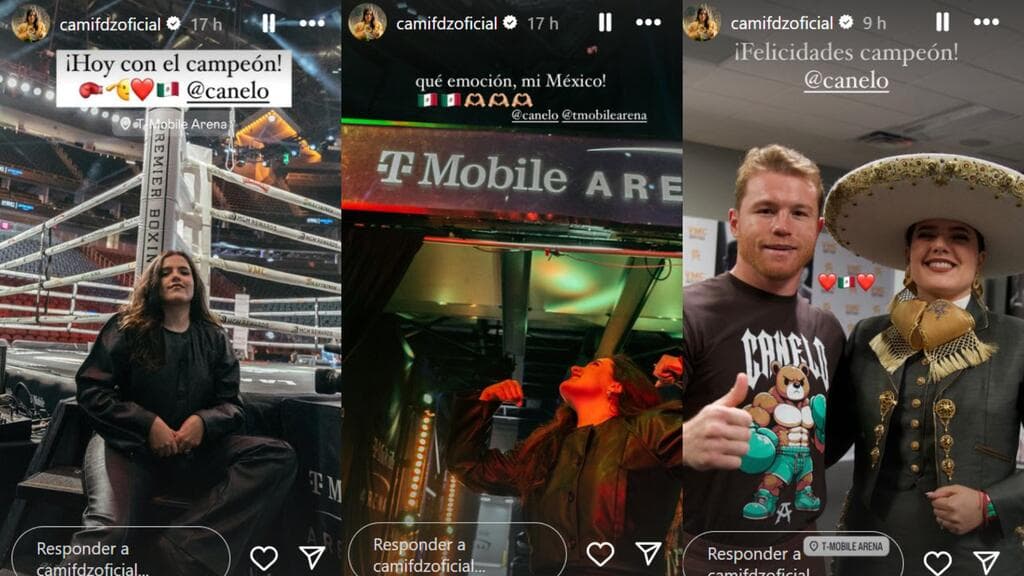 Camila Fernández no hizo comentarios inmediatos tras su error al cantar el himno, pero sí compartió su emoción de cantarlo antes de la pelea de 'El Canelo'.