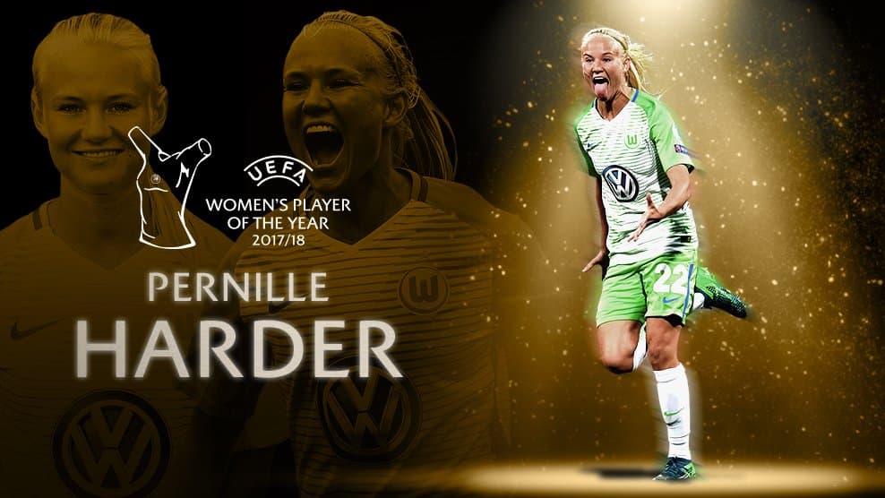 La ganadora fue la danesa Pernille Harder, quien milita en el Wolfsburgo de la liga alemana.