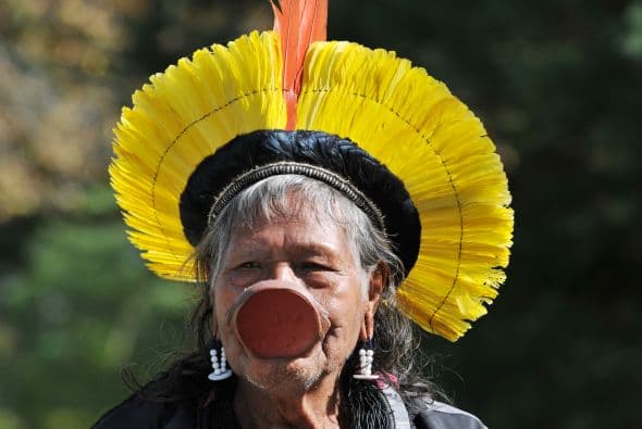 "No queremos perder nuestra cultura. El Brasil es nuestro, no se puede arruinar, acabar con la naturaleza", declaró a la prensa el cacique Kunue Kalapado, según la traducción de su hija Kuné, de la aldea guaraní Tenonde Pora.