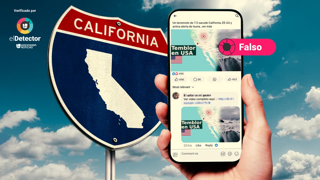 No hubo un terremoto de 7.0 grados recientemente en California