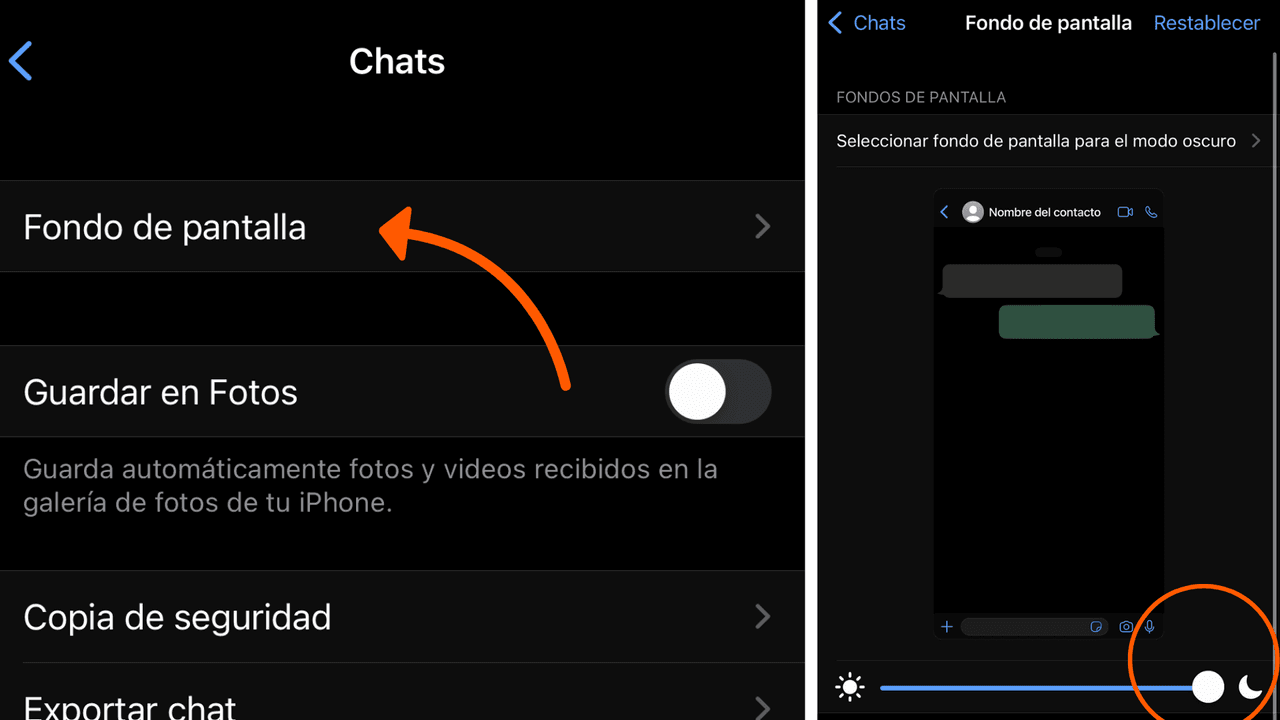 Modo oscuro WhatsApp