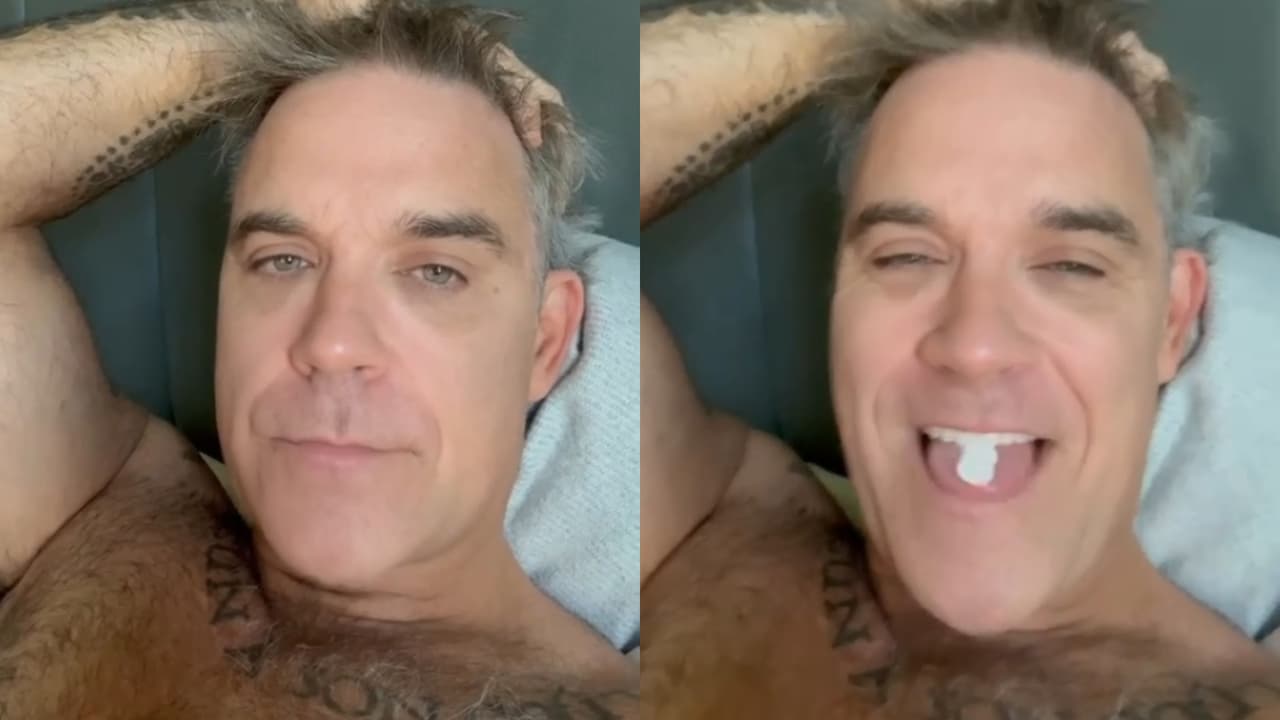 Robbie Williams aclara si usó drogas durante transmisión en vivo