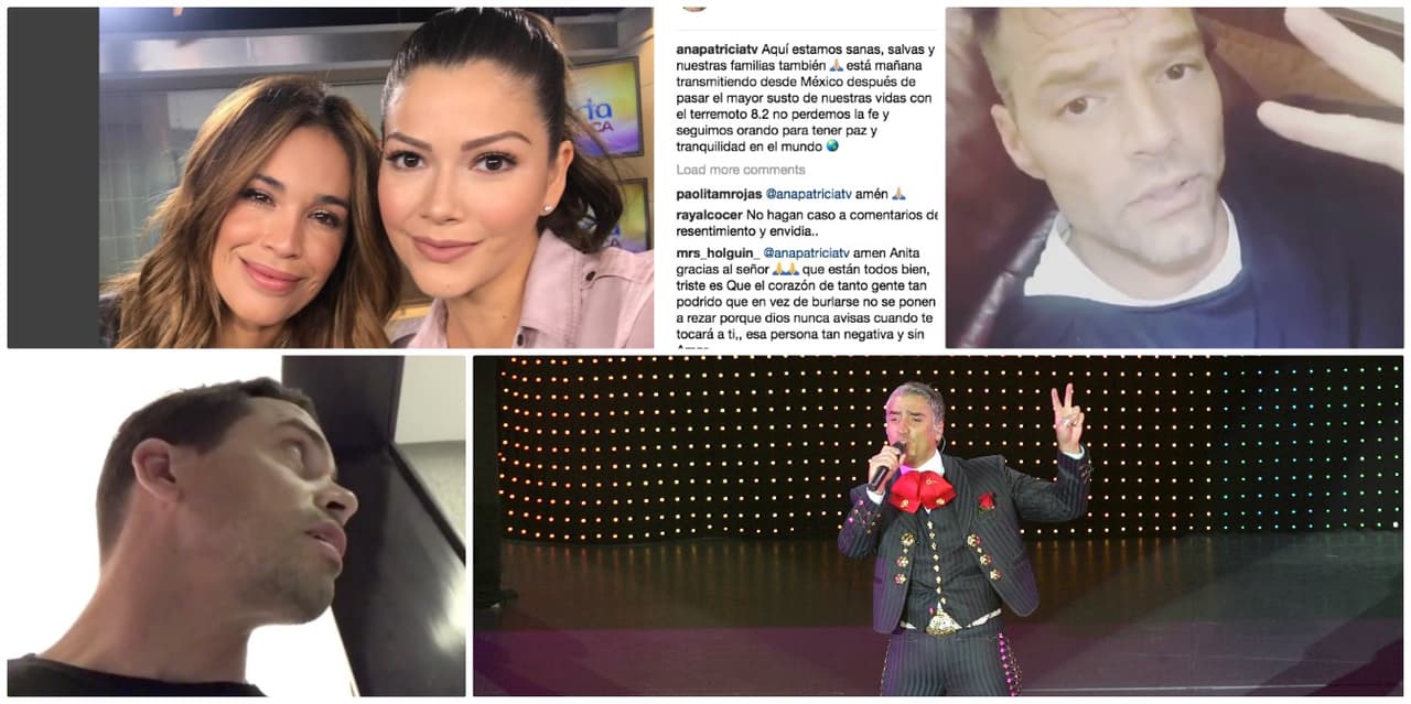 Ana Patricia, Karla, Pedro Moreno, Ricky Martin, 'El Potrillo': así los impactó el terremoto en México 