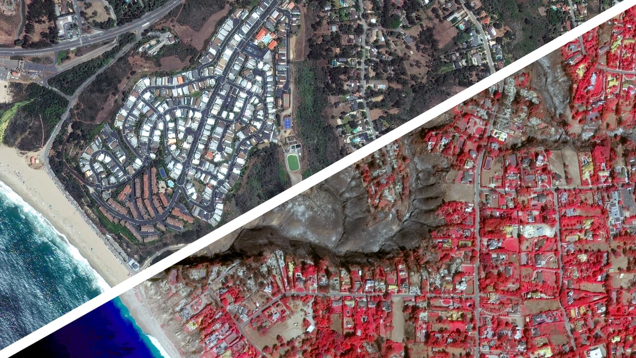 Fotos interactivas: el antes y el después tras los incendios en la exclusiva zona de Malibu