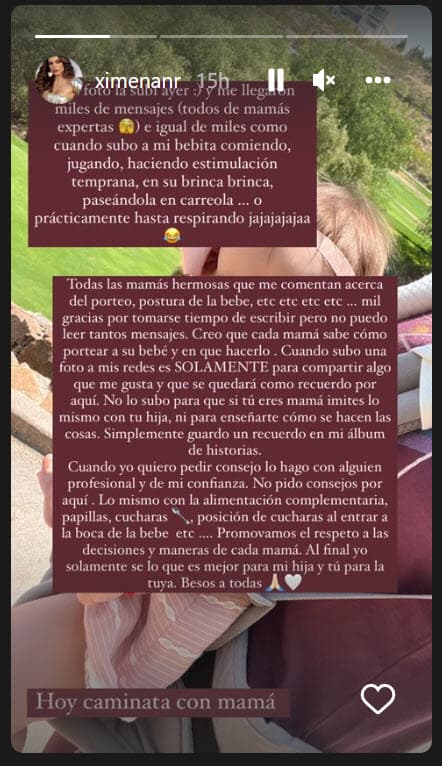 Ante ellas, la jalisciense se defendió: "Creo que
<b><a href="https://www.univision.com/estilo-de-vida/madres/este-es-el-metodo-para-transportar-a-tu-bebe-que-es-mejor-para-tu-salud-y-su-desarrollo" target="_blank">cada mamá sabe cómo portear a su bebé</a></b> y en qué hacerlo", señaló.
<br>