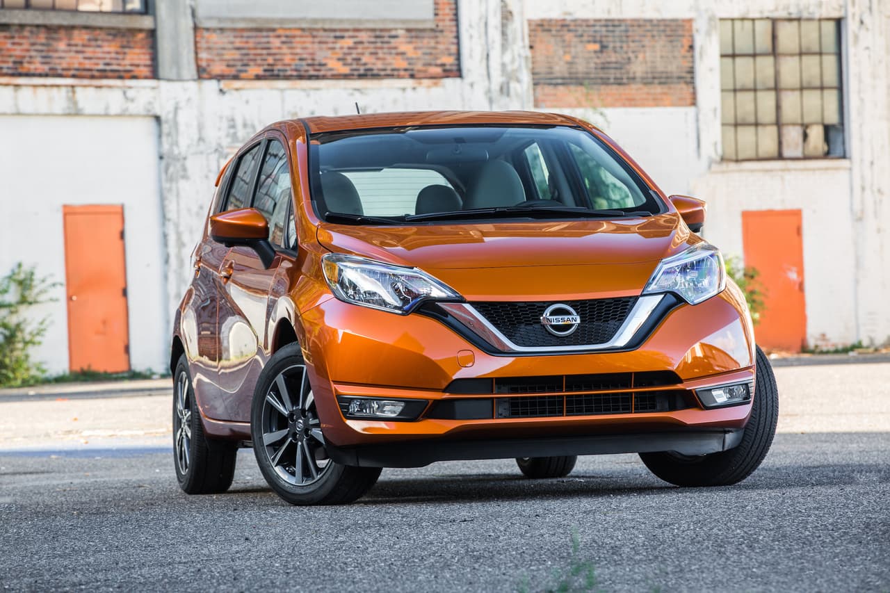 Nissan Versa Note
<br>
<br>
<table>
<tbody>
<tr>
<td>MSRP</td>
<td>$15,650</td>
</tr>
<tr>
<td>5%</td>
<td>782.5</td>
</tr>
<tr>
<td>Total</td>
<td>$16,433</td>
</tr>
</tbody>
</table>