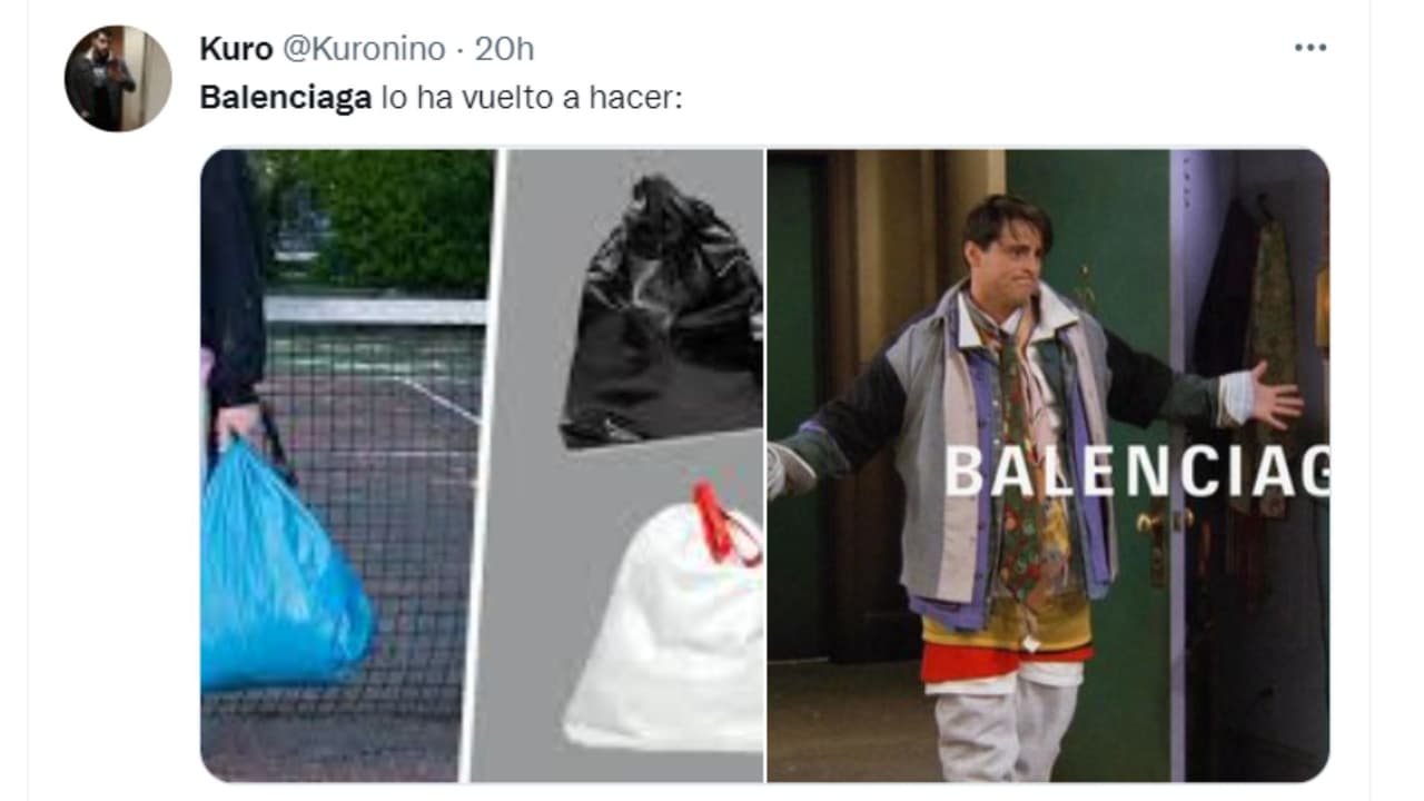 Balenciaga recibió burlas por su bolsa de basura
