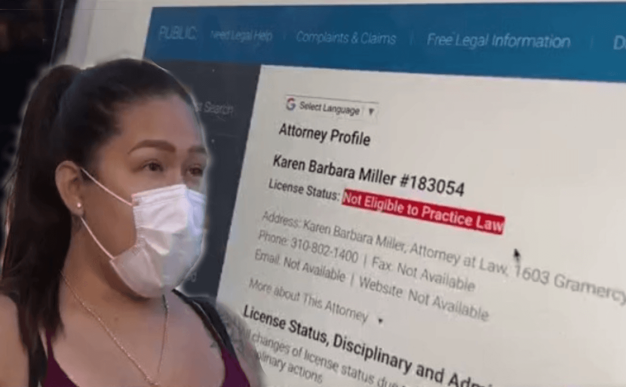 Abogada suspendida cobra más de $10,000 y deja a sus clientes solos en corte de California