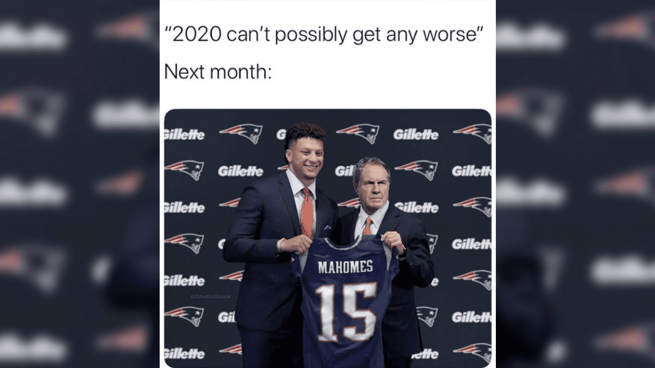 Con un tormentoso 2020 en todos los sentidos, lo único que falta es que Patrick Mahomes llegue a los Patriots