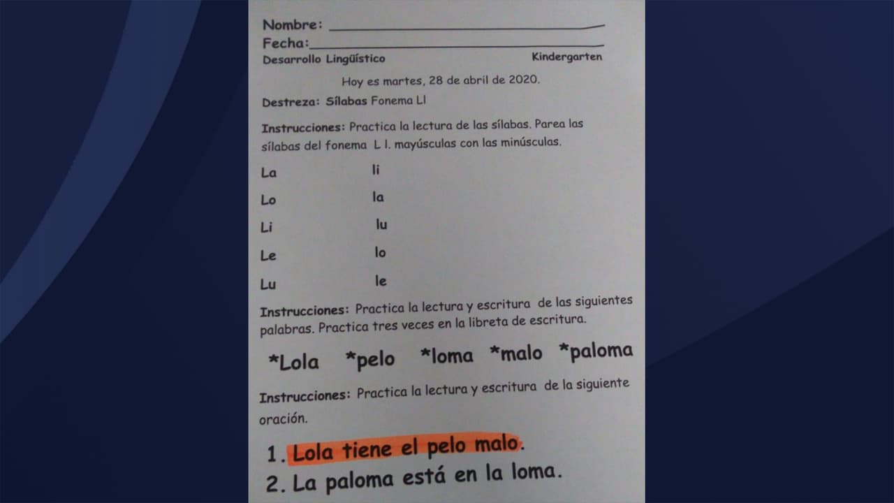 Departamento de Educación rechaza lenguaje discriminatorio en tarea escolar
