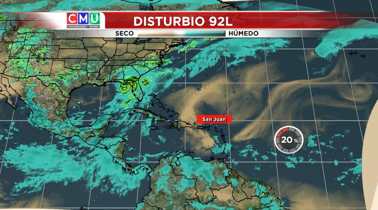 El motivo es la presencia de aire seco en toda esa región lo que está impidiendo que crezca ya que además del agua cálida necesitamos tener humedad en la atmósfera. Quizás cuando cruce las Antillas Menores y pase por el sur de Puerto Rico este podrá intensificarse por el momento se mantiene poco activo