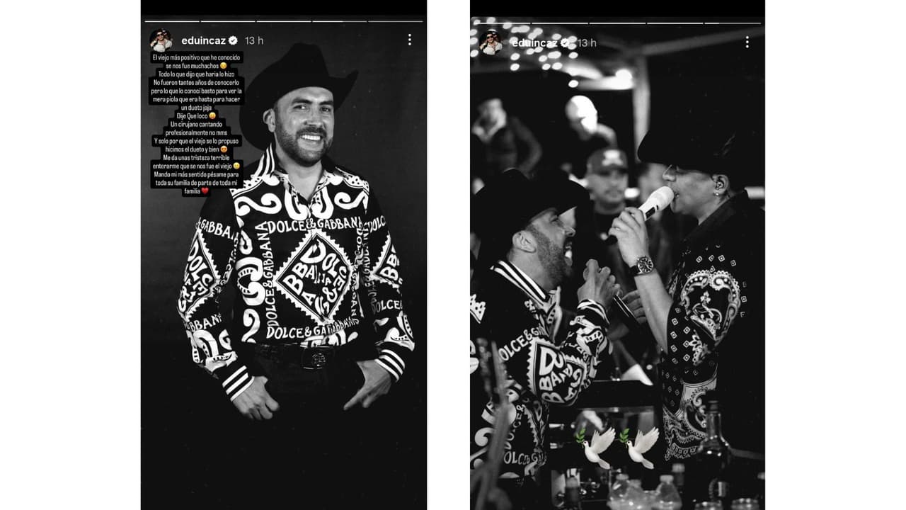 Eduin Caz recordó al 'Dr. Culichi' tras su muerte.