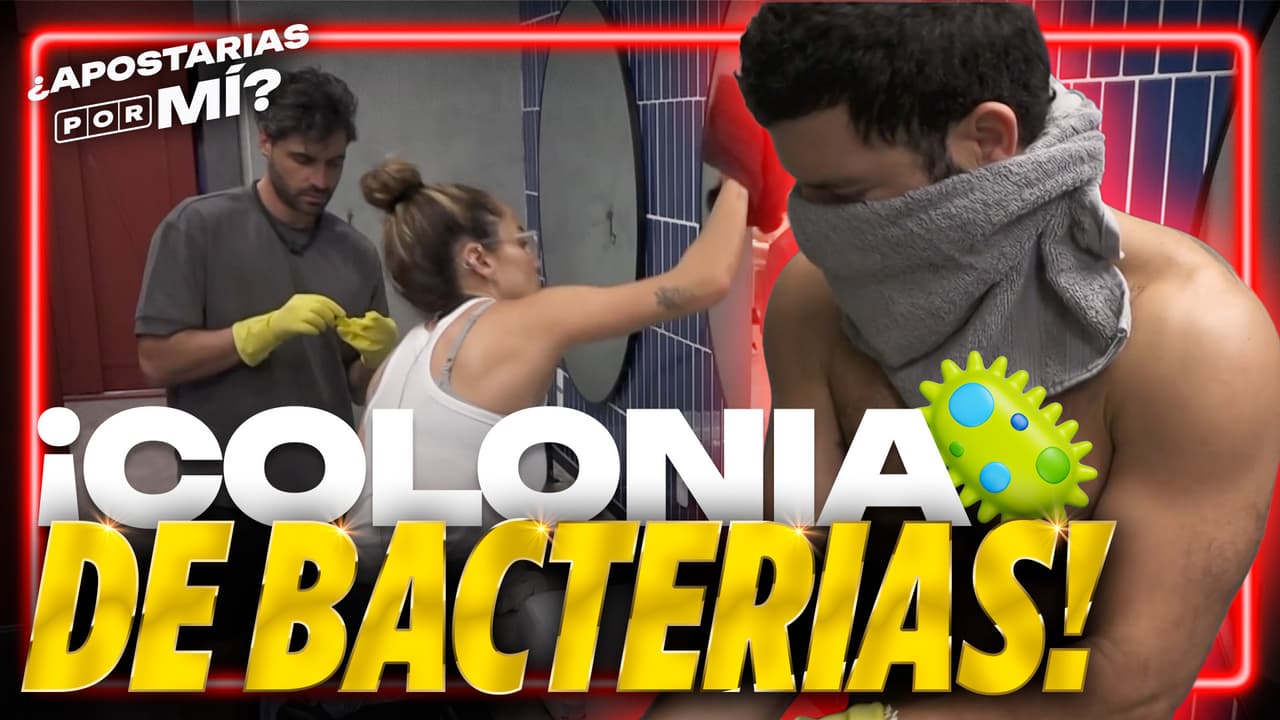 ¡Adrián se pone manos a la obra con la desinfección del baño!