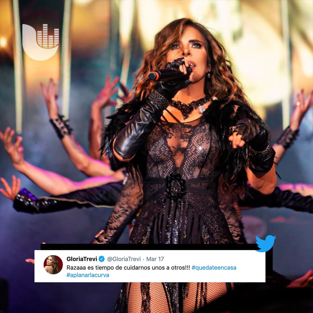 <b>Gloria Trevi</b> invita a sus seguidores a quedarse en casa y cuidarse.