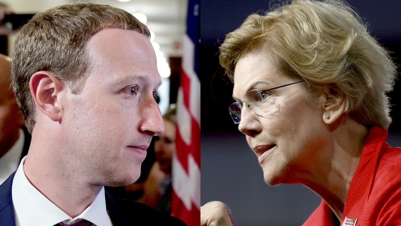 Zuckerberg dice en una grabación filtrada que si Elizabeth Warren gana la presidencia demandaría al gobierno