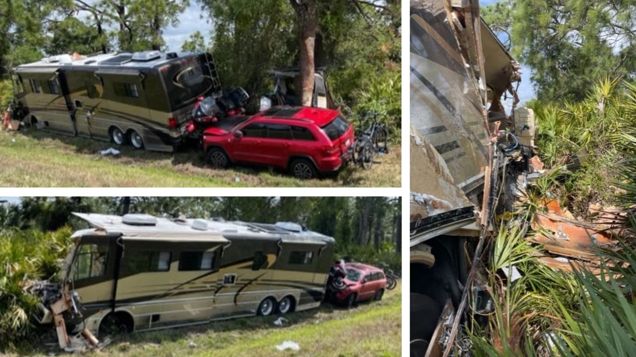 Una mujer gravemente herida deja choque de un RV en Sarasota