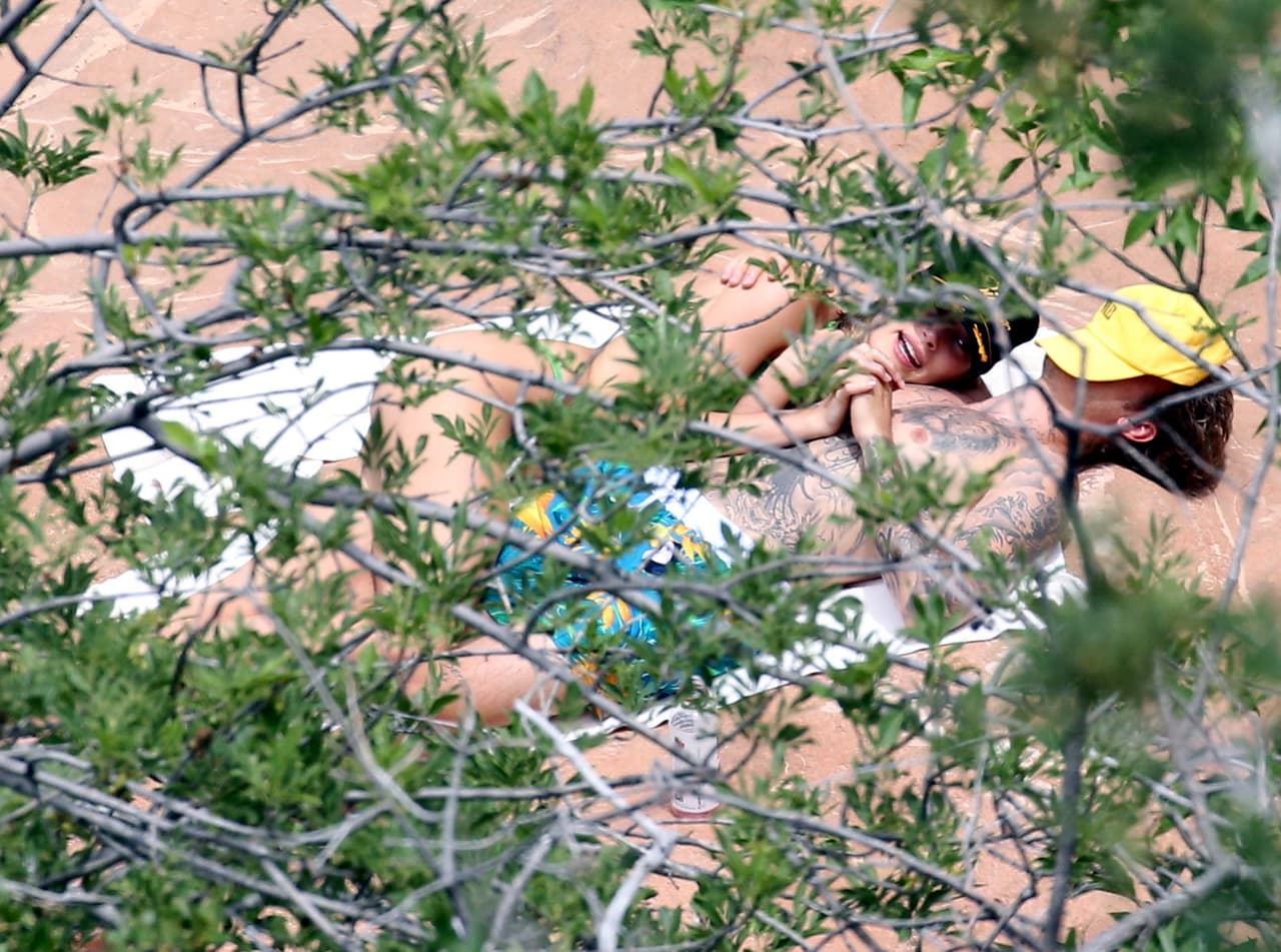 También descansaron sobre las enormes rocas para tomar el sol.