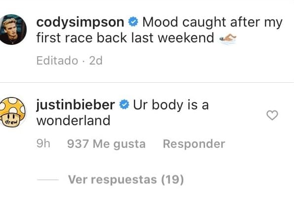 "Tu cuerpo 
<b>es una maravilla</b>", escribió el 
<b><a href="https://www.univision.com/famosos/finalmente-las-fotos-del-vestido-de-novia-de-hailey-baldwin-en-su-boda-con-justin-bieber" target="_blank">esposo de Hailey Baldwin</a></b> la noche del jueves 9 de octubre.