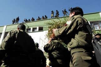Un grupo de policías de Cochabamba, Bolivia, en una imagen de archivo.