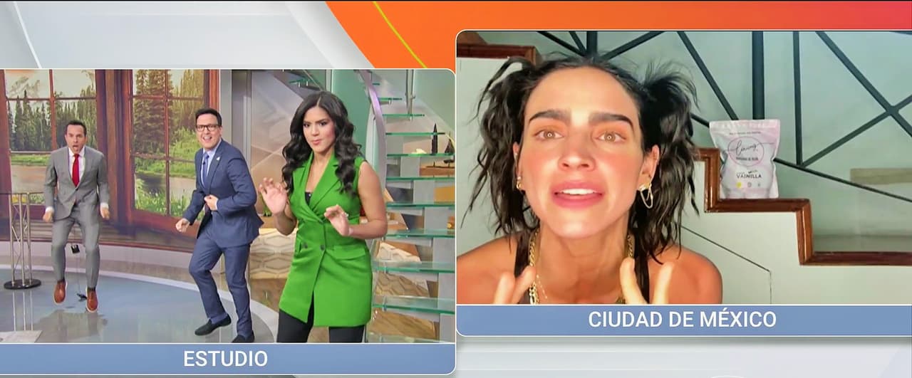 Francisca, Raúl y Carlitos no perdieron la oportunidad y entrenaron junto a la famosa motivadora, quien les pidió sonreír para crear un hábito sano.