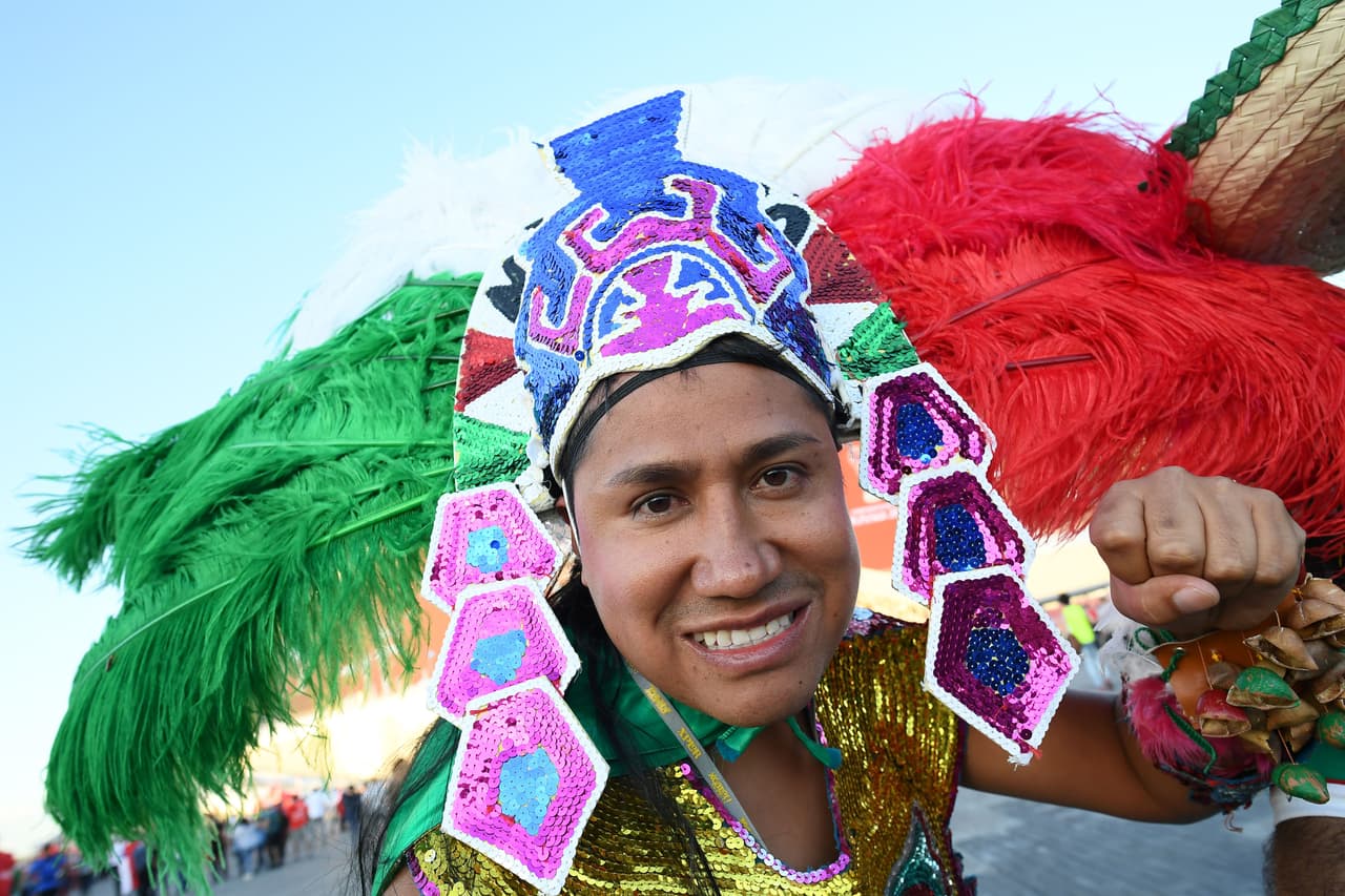 Y, como no, algunos mexicanos que habían comprado las entradas pensando en el 'Tri' como líder de grupo también llegaron hasta el Kazan Arena.