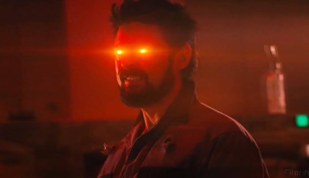 Butcher con sus poderes de visión de calor en The Boys