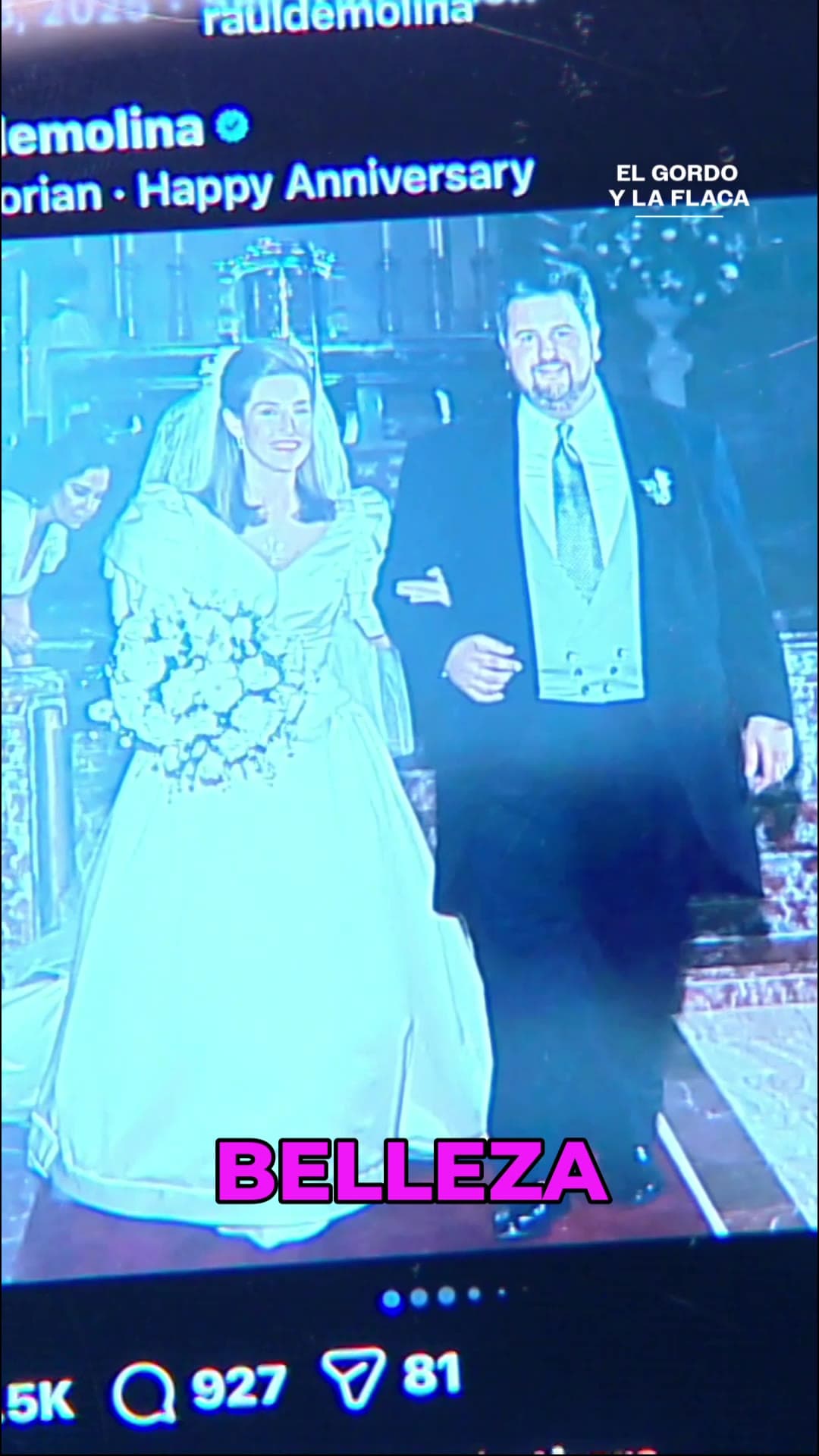Raúl de Molina dedica emotivas palabras a su esposa por sus 32 años juntos