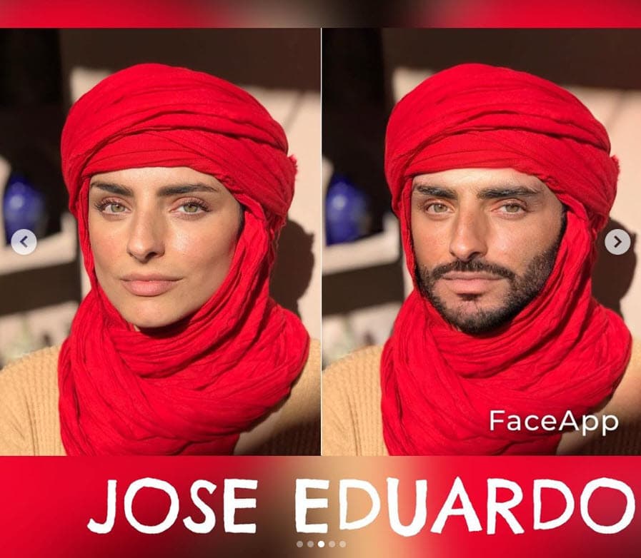 Mientras que en otro fue a
<b> <a href="https://www.univision.com/famosos/aislinn-derbez-no-tiene-sexo-casual-y-tampoco-permite-que-la-graben-en-la-intimidad-jose-eduardo-es-muy-distinto-video" target="_blank">José Eduardo</a></b>. "Comprueben que en efecto todos los Derbez somos iguales. Depende el ángulo o cómo amanezcamos, nos parecemos más a uno o a otro". 
<br>