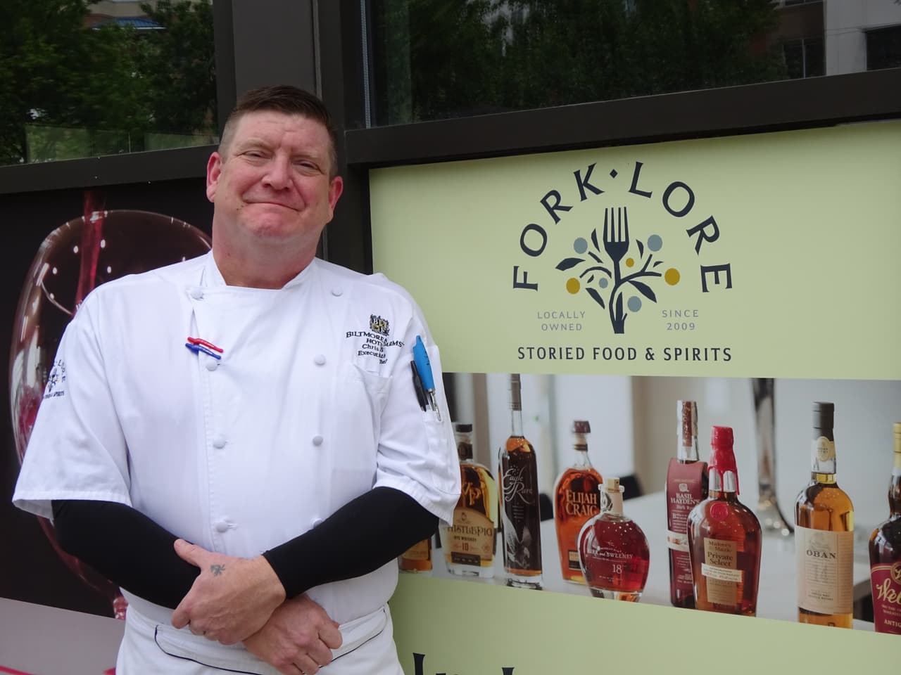 Executive chef Chris Heath at the Folk Lore restaurant at the Hilton Asheville, part of the Biltmore Farms groups of companies in North Carolina.