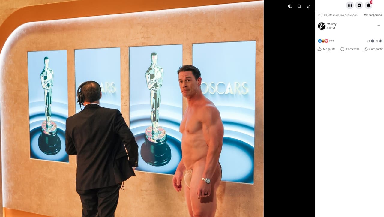 John Cena se cubrió así para su momento en los Premios Oscar 2024.