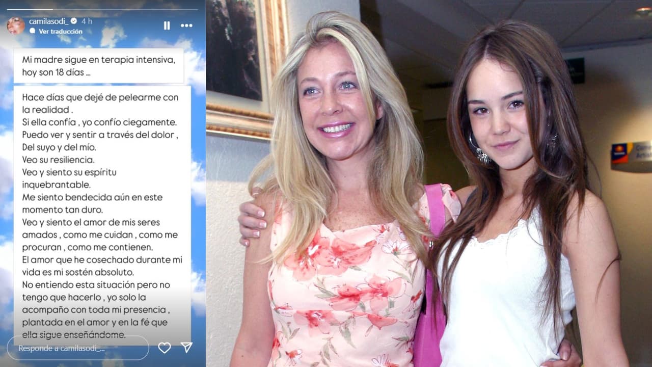 Camila Sodi lanzó un sensible mensaje tras el delicado estado de salud de su mamá.