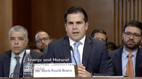 Rosselló promete a senadores dirigir el proceso de reconstrucción de desastres "más transparente en la historia"  de EEUU