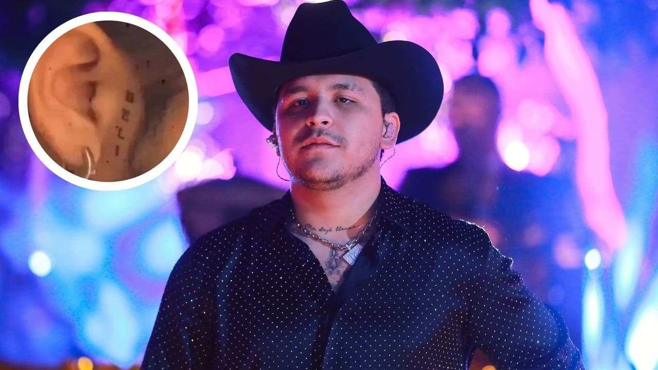 El significado del nuevo tatuaje de Christian Nodal (con el que cubrió el nombre de Belinda)