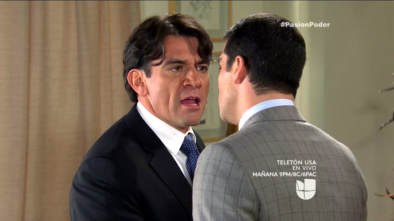 En Pasión y Poder, Eladio le reveló a Arturo que Erick fue quien le vendió información sobre sus negocios. ¿Arturo podrá perdonar la traición de su hijo?