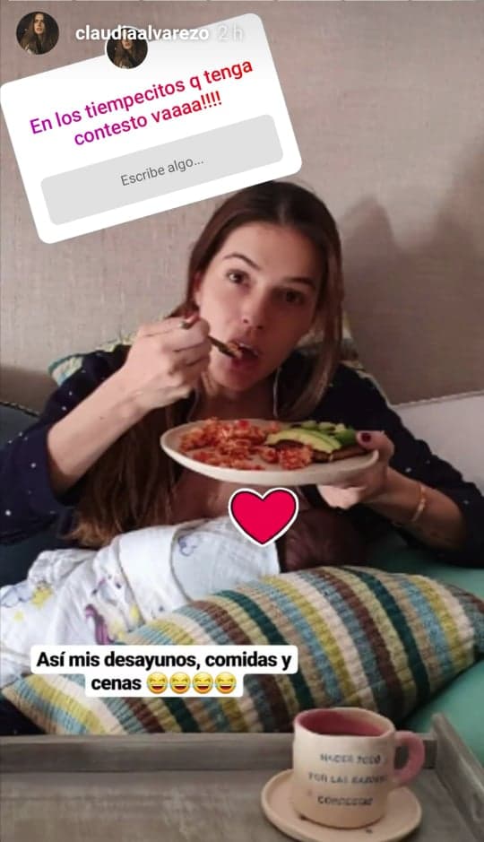 Claudia Álvarez logró que 
<b><a href="https://www.univision.com/famosos/claudia-alvarez-pide-auxilio-porque-su-bebe-no-duerme-y-las-noticias-de-zuria-vega-no-son-muy-alentadoras-video" target="_blank">su hija durmiera</a></b> debido al efecto de las hojas de lechuga que le recomendaron sus fans.