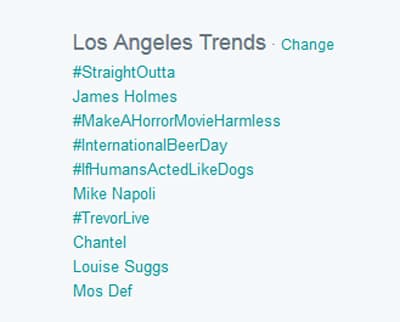 De hecho, en la ciudad de Los Angeles #StraightOutta alcanzó el primer lugar entre las tendencias del día.