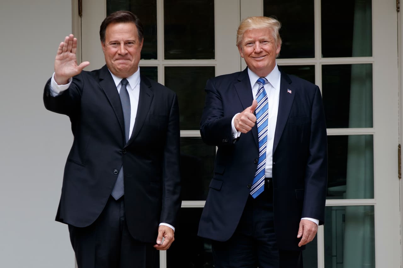 Donald Trump recibió al presidente Juan Carlos Varela de Panamá en la Casa Blanca el pasado 19 de junio de 2017. (Ap Foto/Evan Vucci)