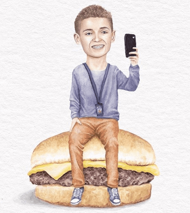 "¡Es increíble!", dijo sonrojado en la entrevista con Ellen DeGeneres. Y es que ha generado tanto interés que hasta los creadores del proyecto
<b> '<a href="https://www.instagram.com/celebsonsandwiches/">Celebs On Sandwiches</a>' </b>lo destacaron sobre una hamburguesa con queso.