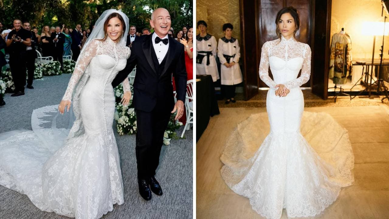 Jeff Bezos y Lauren Sánchez en su primera fotografía pública como esposos.