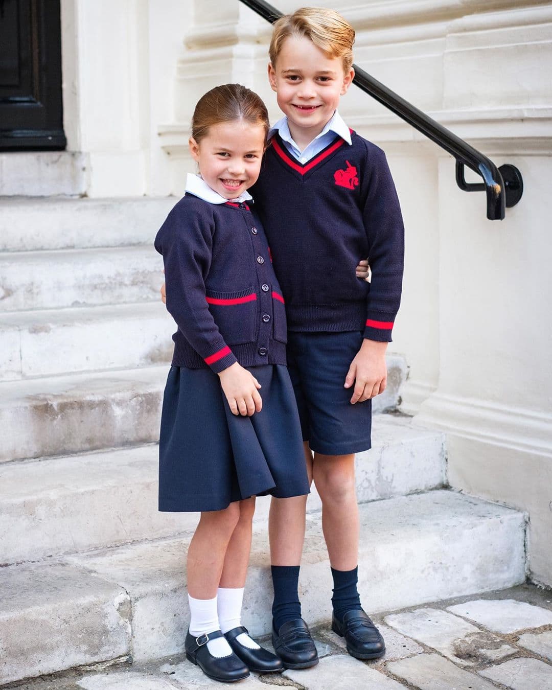 George y Charlotte también destacaron durante la caminata de las festividades que organizó la monarca.
