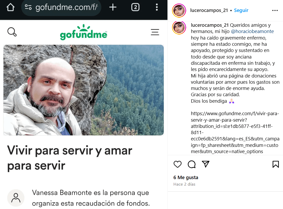 Lucero Campos informó que su hijo, el actor Horacio Beamonte, se encuentra hospitalizado pues padece leucemia.