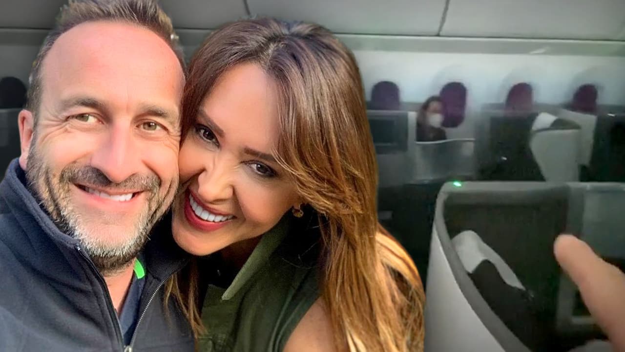 Tanya Charry y su prometido jamás pensaron que podrían hacer un juego como este en la cabina de un avión