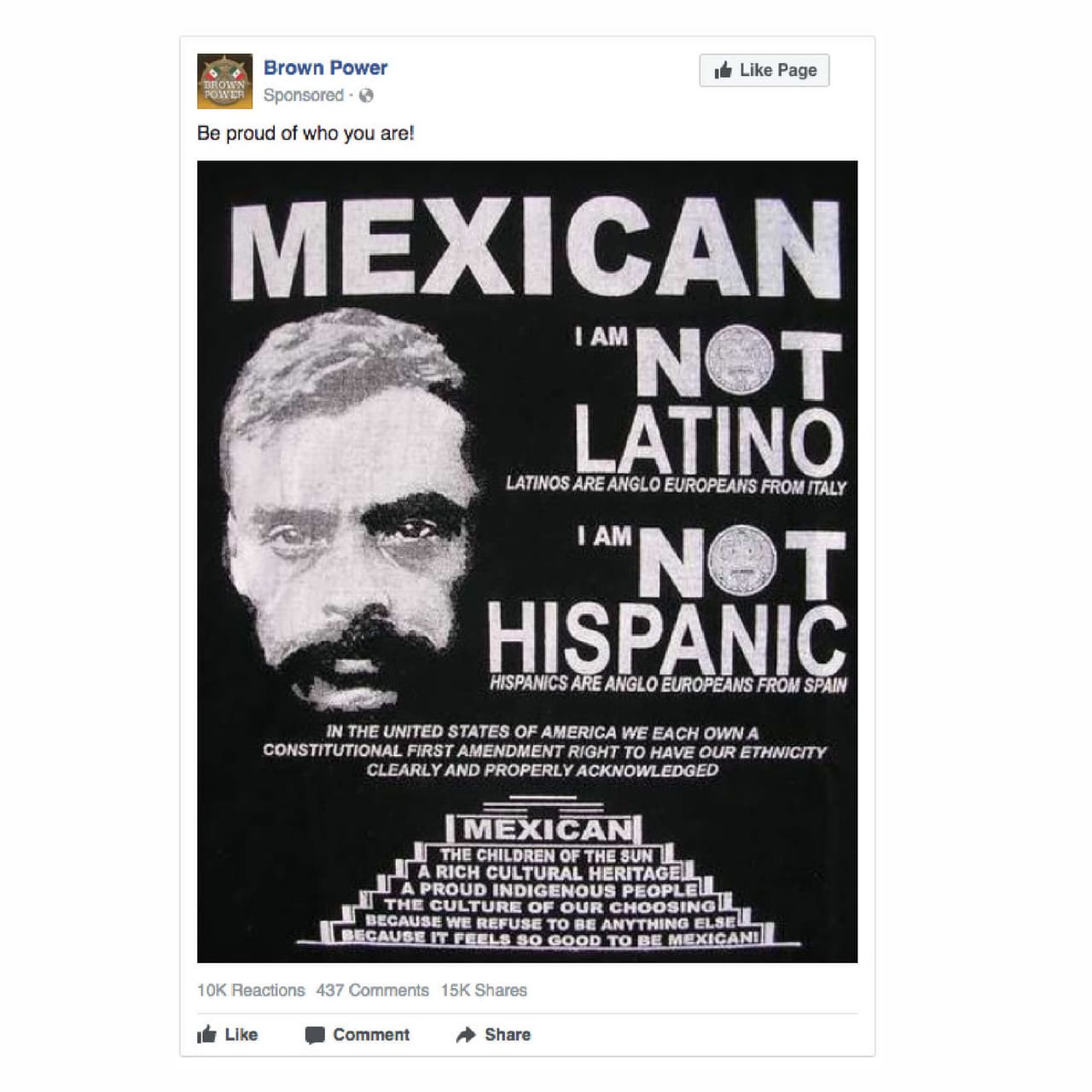 <b>Anuncio 2736.</b> “¡Siéntete orgulloso de quien eres!”.
<br>
<b>Costo:</b> 179.96 rublos (2.88 dólares).