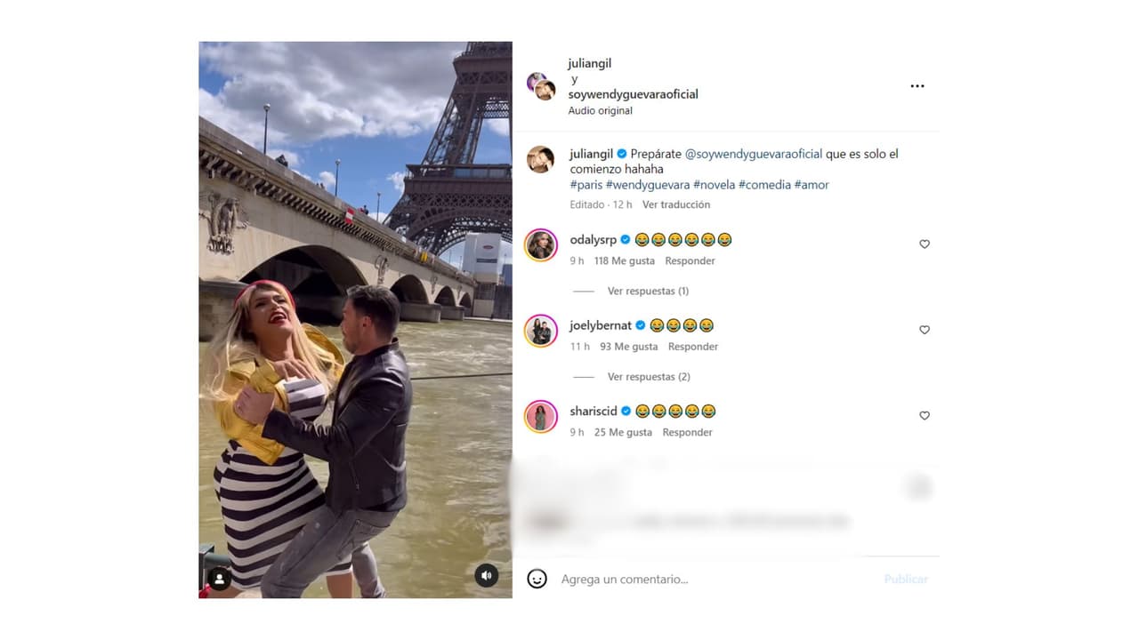 Así se divierten en las grabaciones de su telenovela.