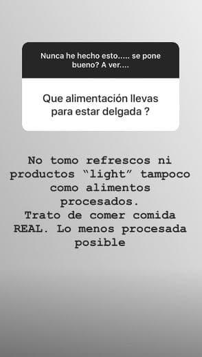 Incluso, la actriz de telenovelas como 'Abismo de pasión' reveló parte de su régimen alimenticio.