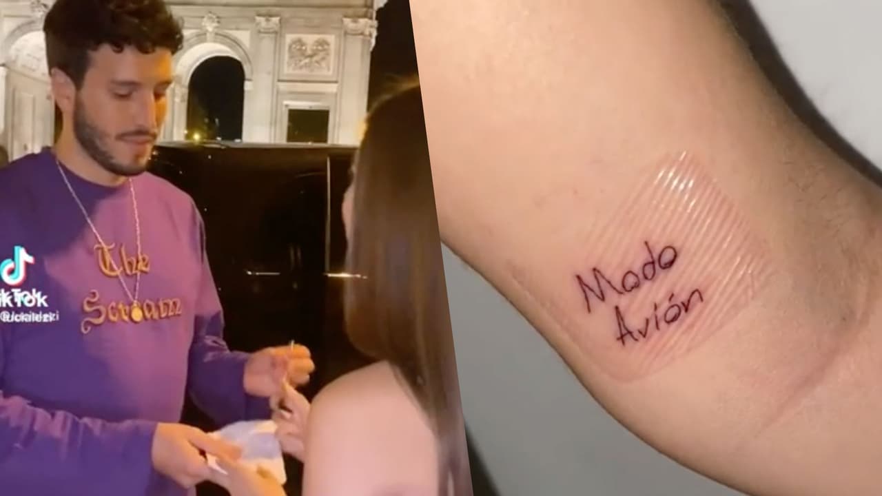 <h3 class="cms-H3-H3">Sebastián Yatra </h3>
<br>
<br>En ‘Modo Avión’, así se presentó la seguidora de 
<a href="https://www.univision.com/musica/artistas-han-encendido-las-redes-con-sus-amistades-fotos" target="_blank">Sebastián Yatra</a>. Una joven fanática del colombiano le entregó un papel y un bolígrafo para que el cantante escribiera el nombre de la canción que hace parte de su 
<a href="https://www.univision.com/musica/lo-mejor-de-sebastian-yatra-carlos-vives-victor-manuelle-y-mas-en-el-concierto-uforia-amor-a-la-musica-fotos" target="_blank">álbum ‘Dharma’</a>. La chica se mostró emocionada y le contó a Yatra que se tatuaría el nombre del tema.