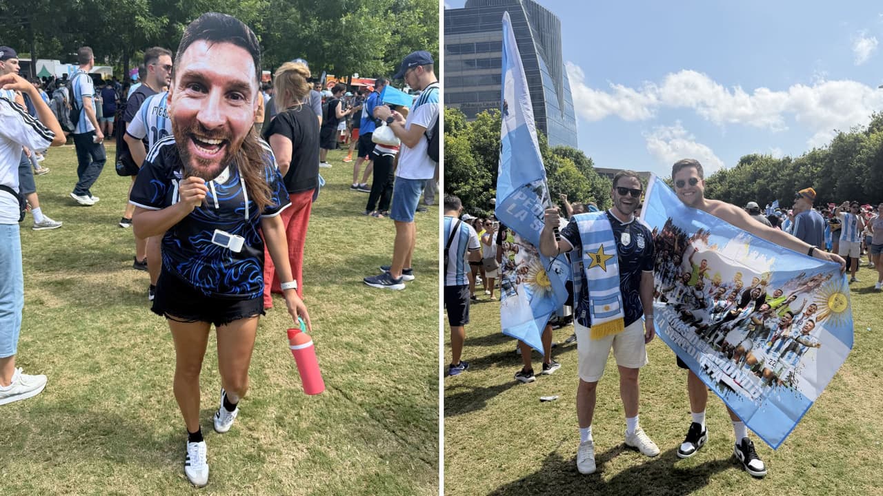 <h3 class="cms-H3-H3">Argentina se escuchó en Dallas antes de que empezara el partido</h3> El partido todavía no empezaba, pero 
<b>en el centro de Dallas ya se escuchaba Argentina.</b> 
<br>Miles de fanáticos 
<b>llegaron este domingo a Klyde Warren Park con camisetas celestes y blancas, banderas, bombos y cantos</b> para acompañar a la selección antes de su próximo partido en Arlington.