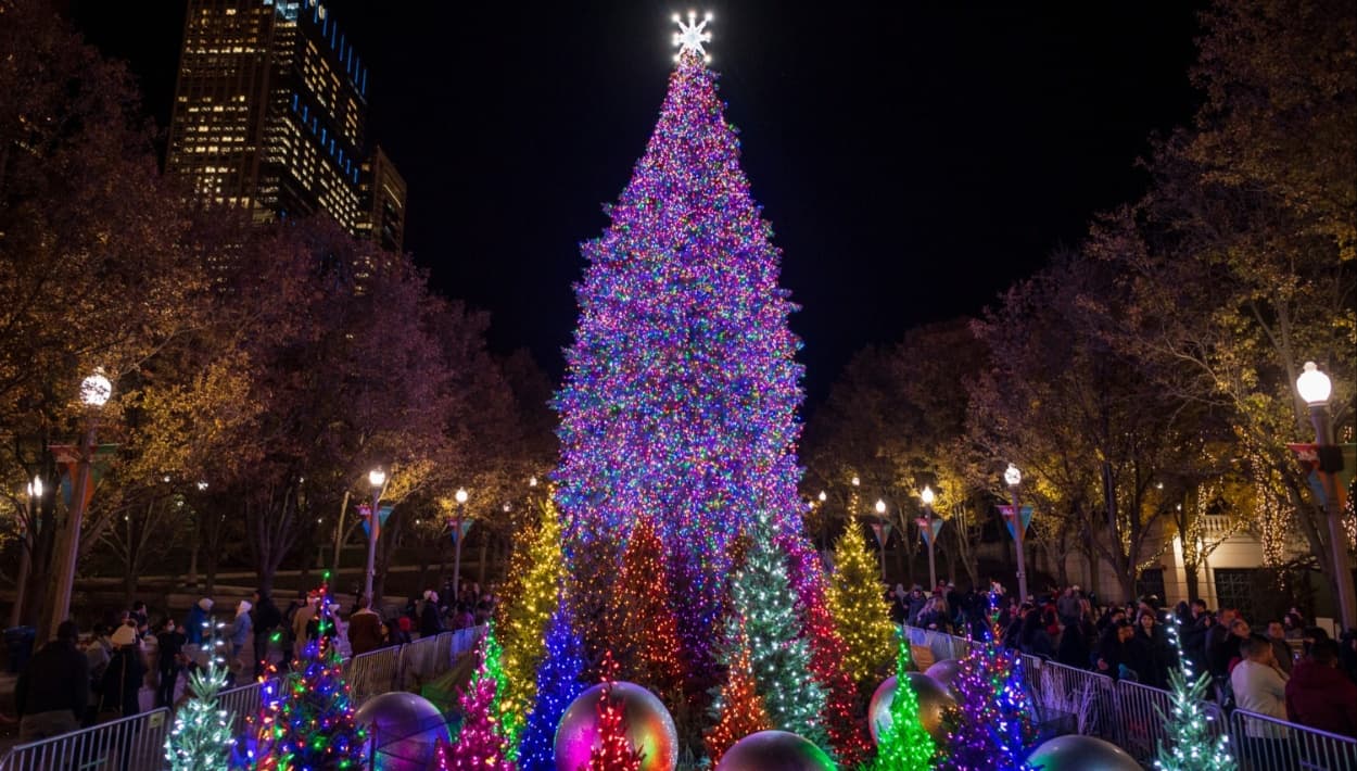 Encendido árbol de navidad en Chicago 2023.