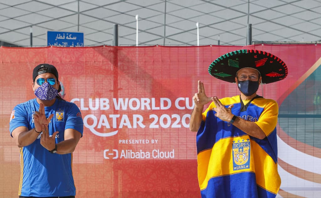 Los aficionados llegaron al Education City Stadium para alentar a los Tigres de la UANL, el flamante representante de la Concacaf.